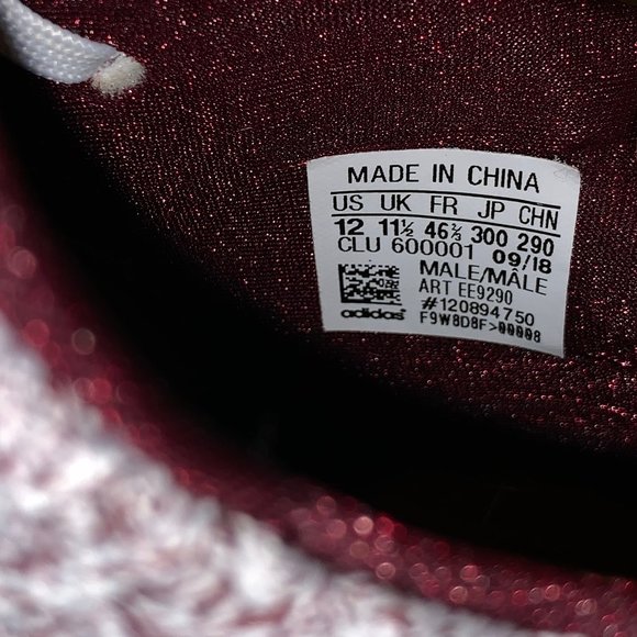 maroon white ultra boost